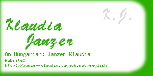 klaudia janzer business card